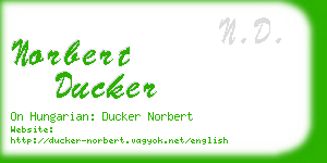 norbert ducker business card